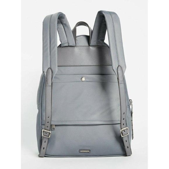 ❤️ NWT REBECCA MINKOFF Always on MAB Large Nylon Backpack GREY AUTHENTIC main image 6